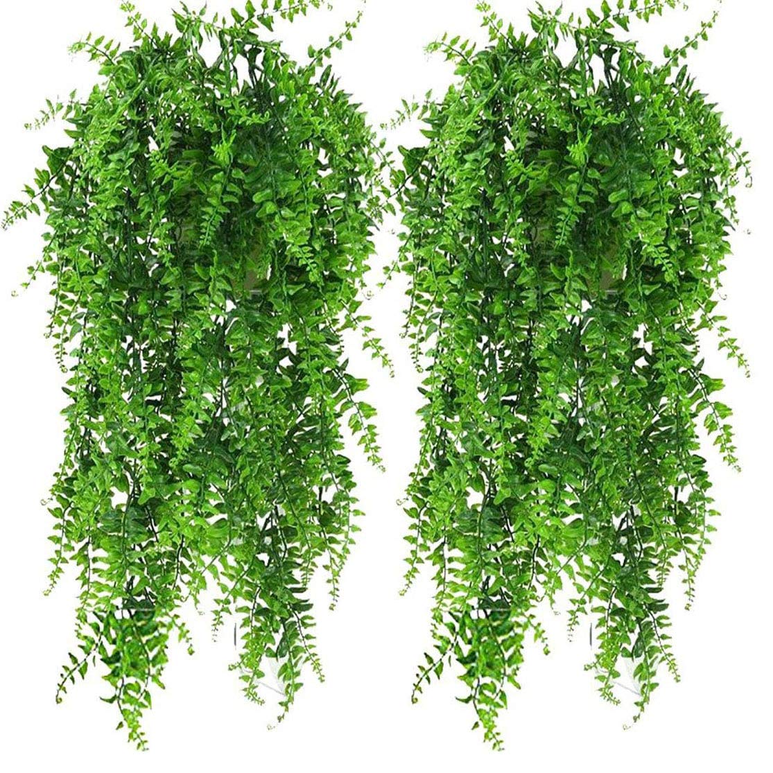 Artificial Flowers & Plants: 2 Pack 76cm Fake Plants Faux Artificial Eucalyptus Plants Home Garden Window Office Wedding Decoration