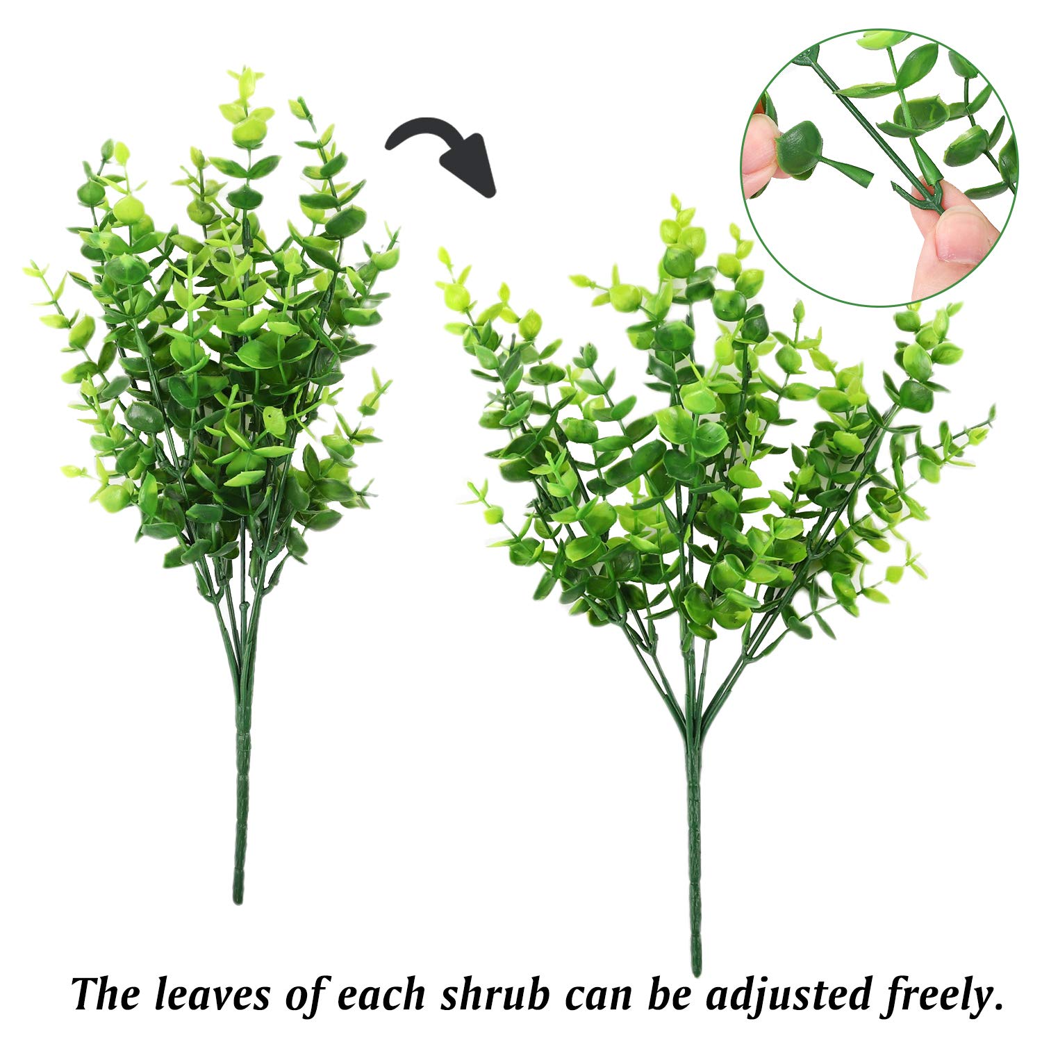 Calendars, Organisers & Planners: 2 Pack Fake Plants Faux Artificial Eucalyptus Plants Home Garden Window Office Wedding Decoration