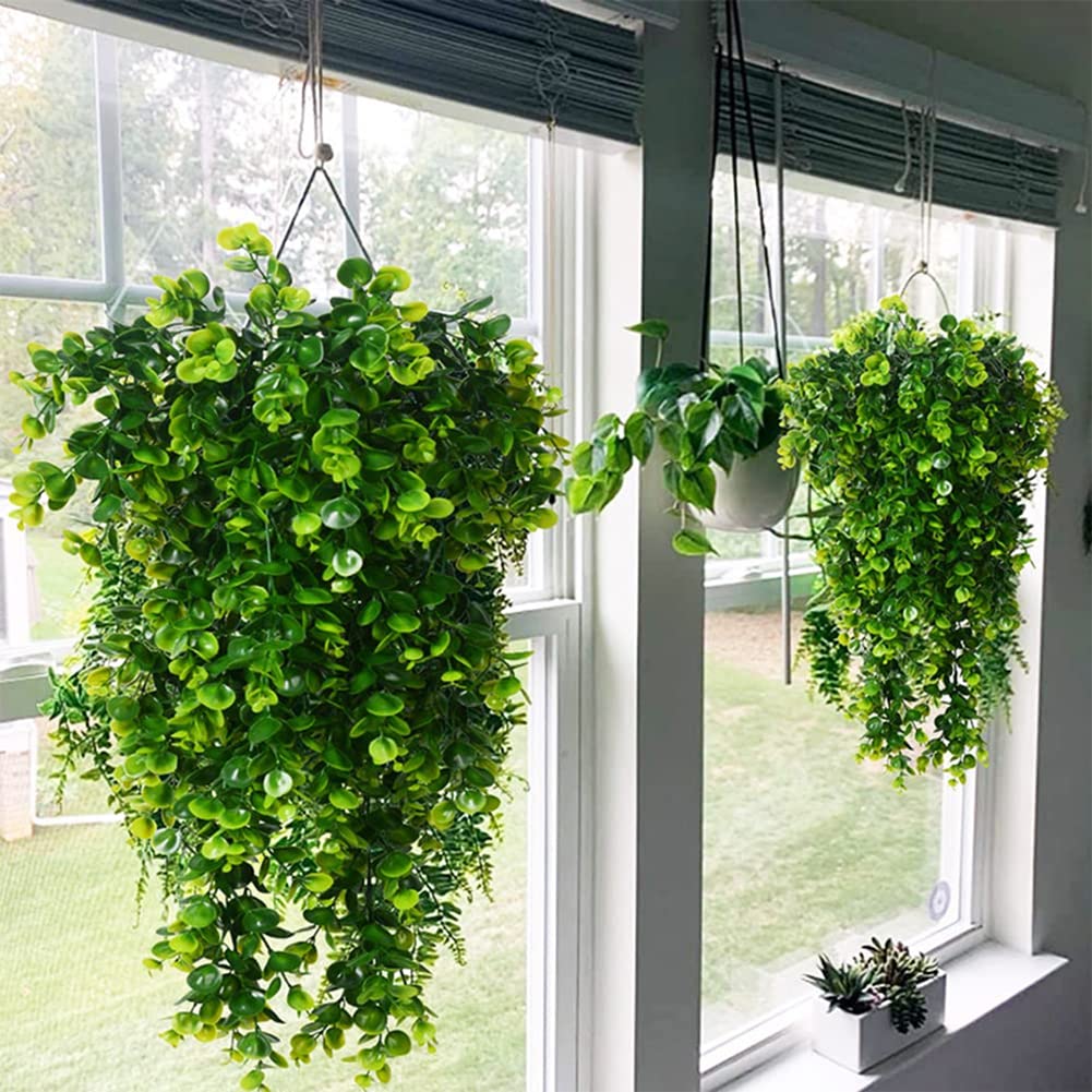 Calendars, Organisers & Planners: 2 Pack 76cm Artificial Eucalyptus Plants Fake Plants FauxHome Garden Window Office Wedding Decoration