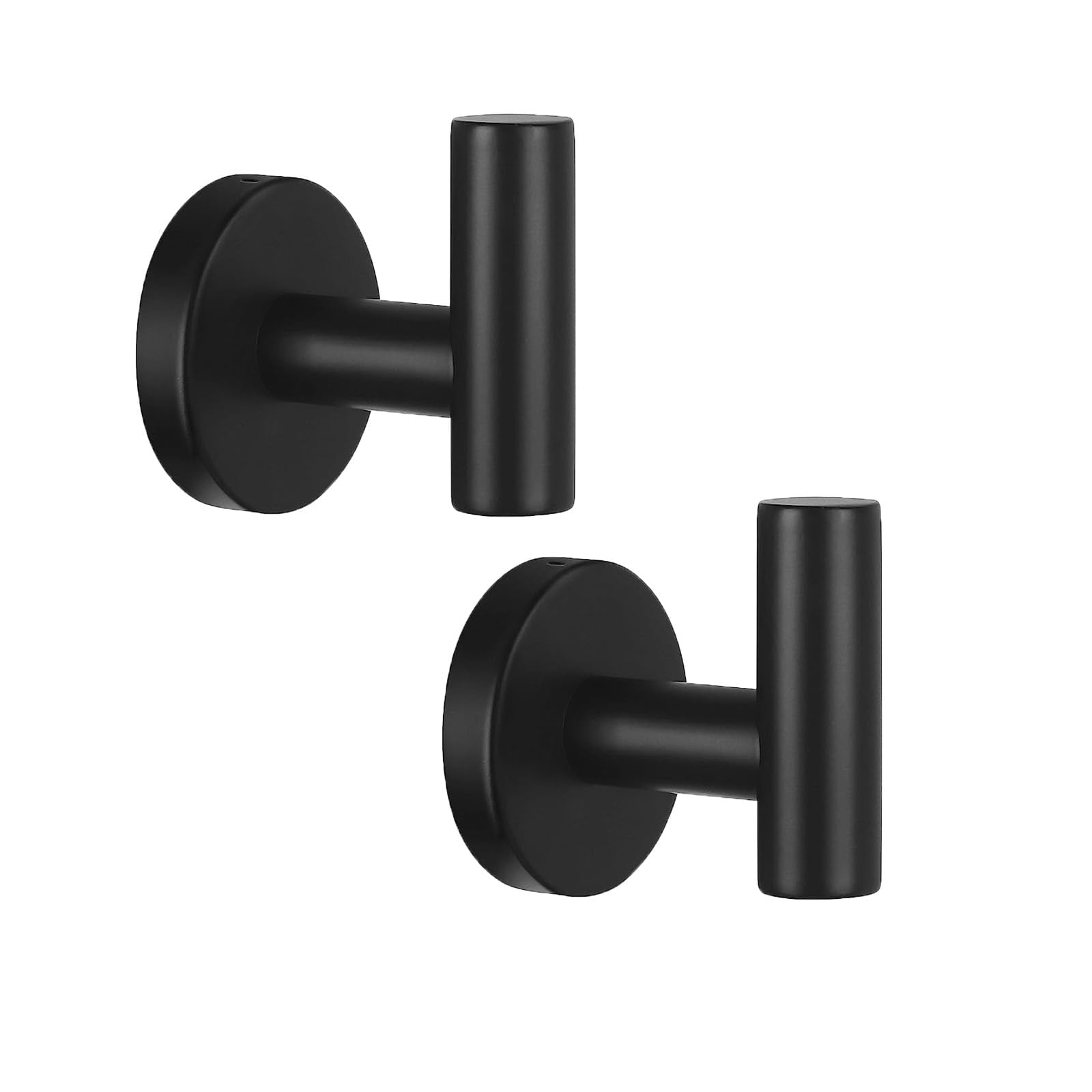 Coat Racks: 2 Pcs Wall Mount Bathroom Towel Hooks Holder Cloth Hanger Hook Kitchen Door Hanger Black