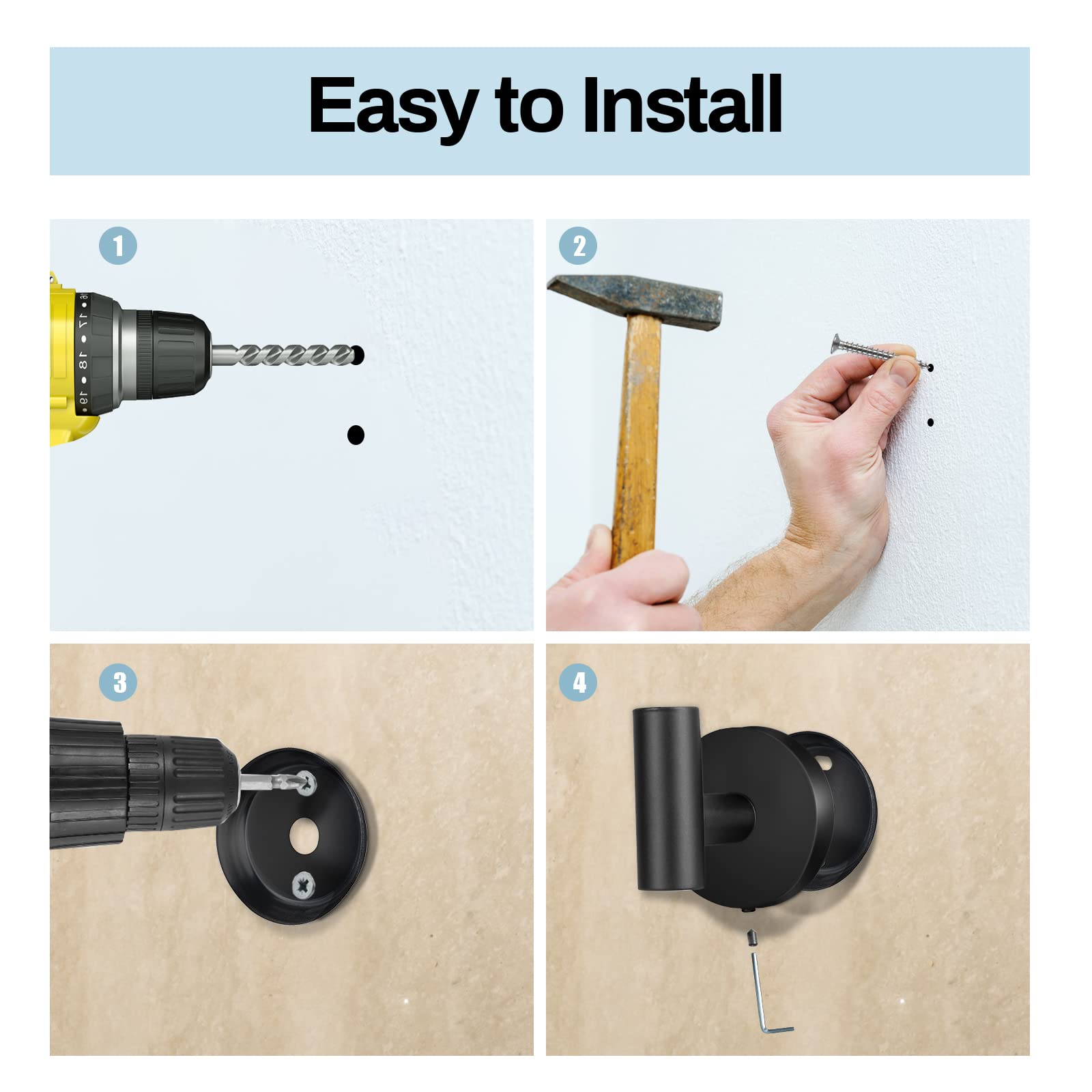 Coat Racks: 2 Pcs Wall Mount Bathroom Towel Hooks Holder Cloth Hanger Hook Kitchen Door Hanger Black
