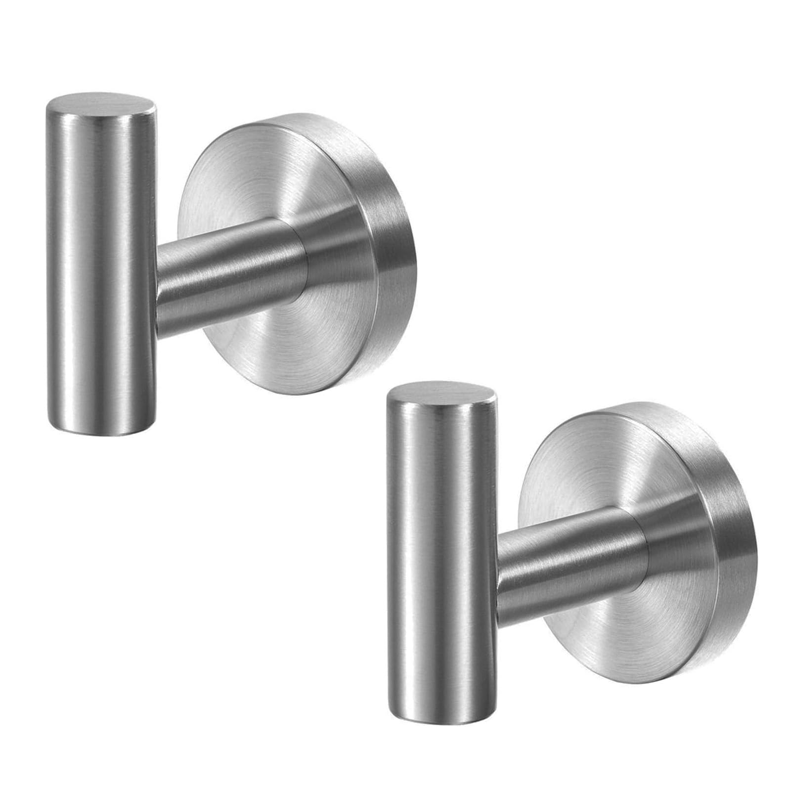 Free Weights: 2 Pcs Wall Mount Bathroom Towel Hooks Holder Cloth Hanger Hook Kitchen Door Hanger Brushed Nickel