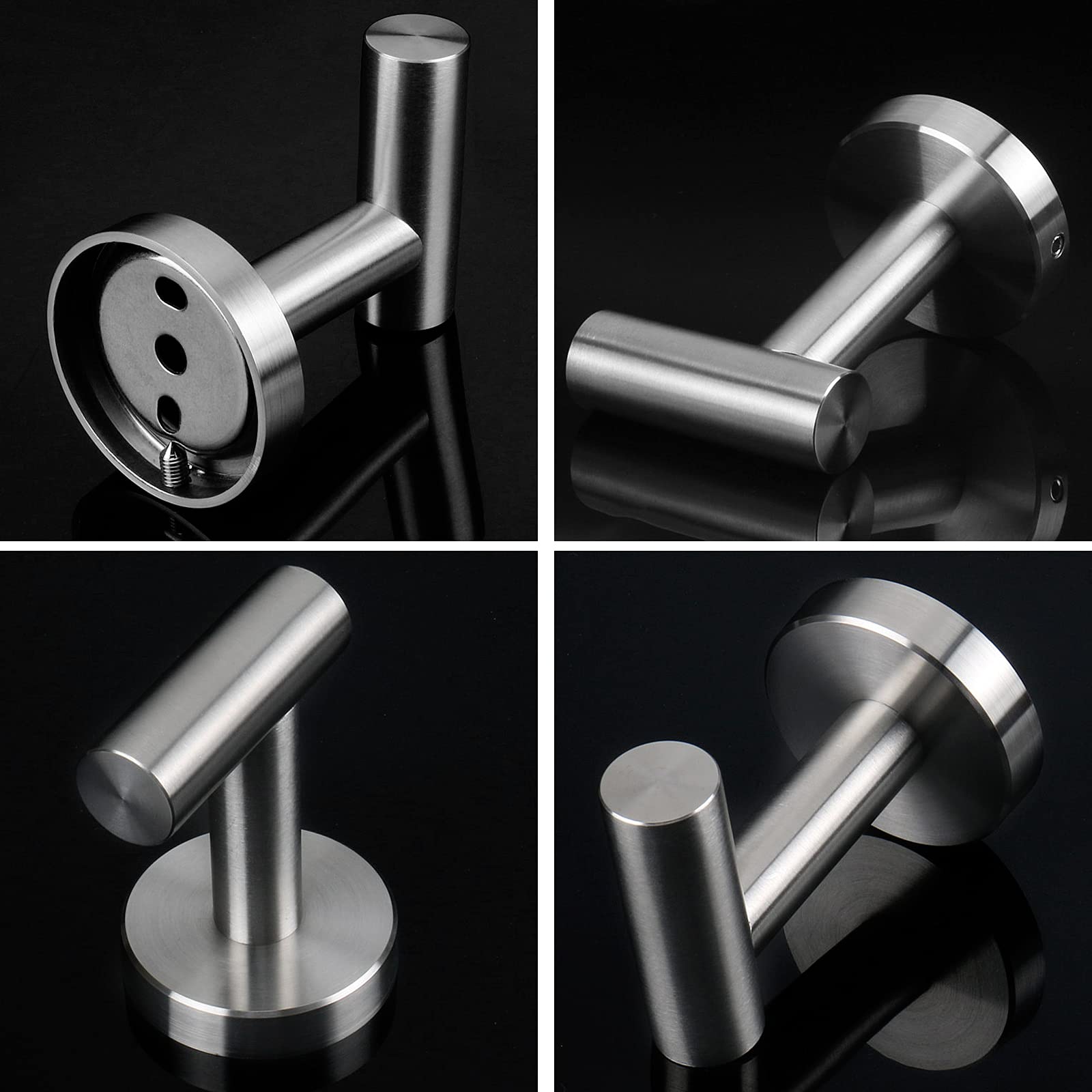 Free Weights: 2 Pcs Wall Mount Bathroom Towel Hooks Holder Cloth Hanger Hook Kitchen Door Hanger Brushed Nickel