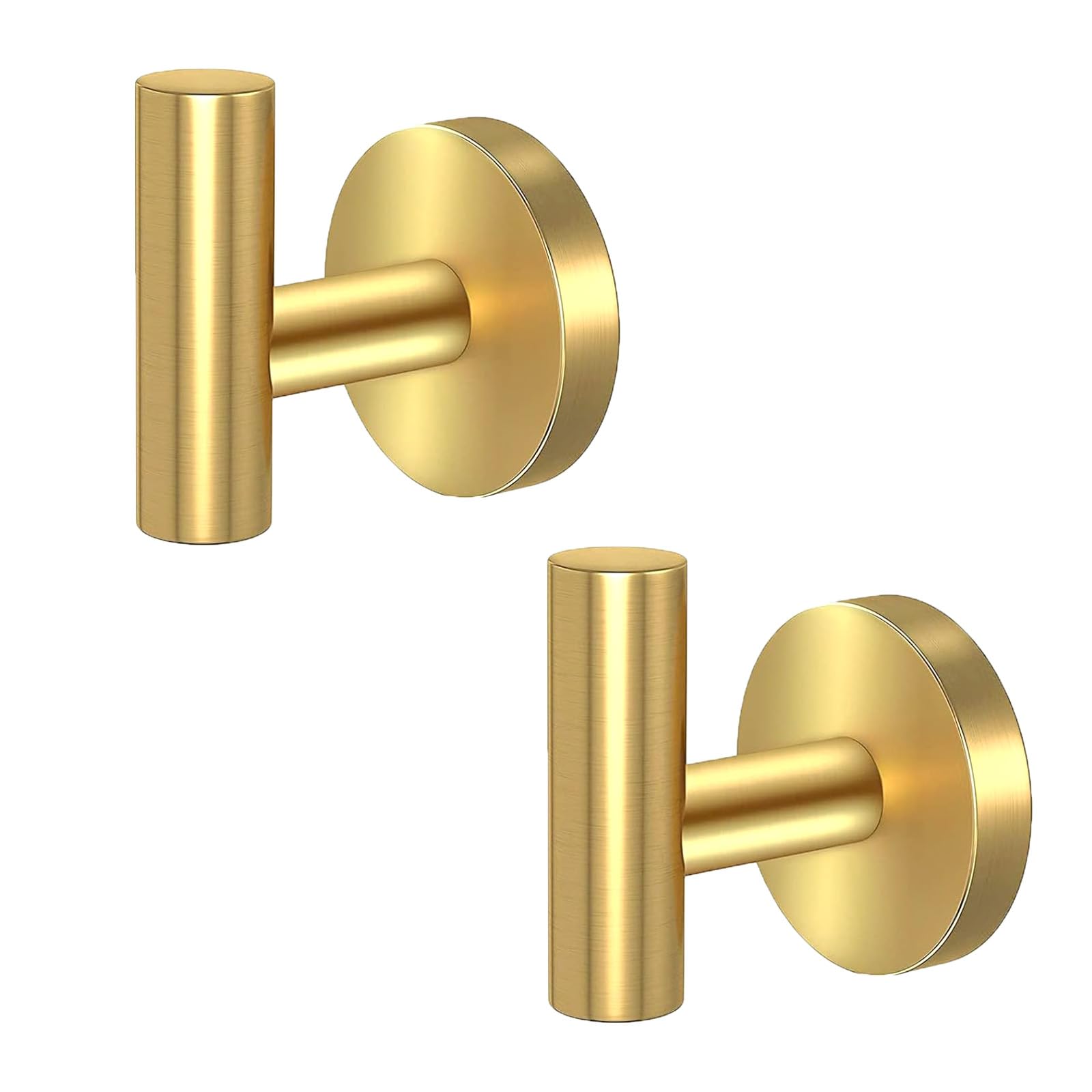 Coat Racks: 2 Pcs Wall Mount Bathroom Towel Hooks Holder Cloth Hanger Hook Kitchen Door Hanger Gold