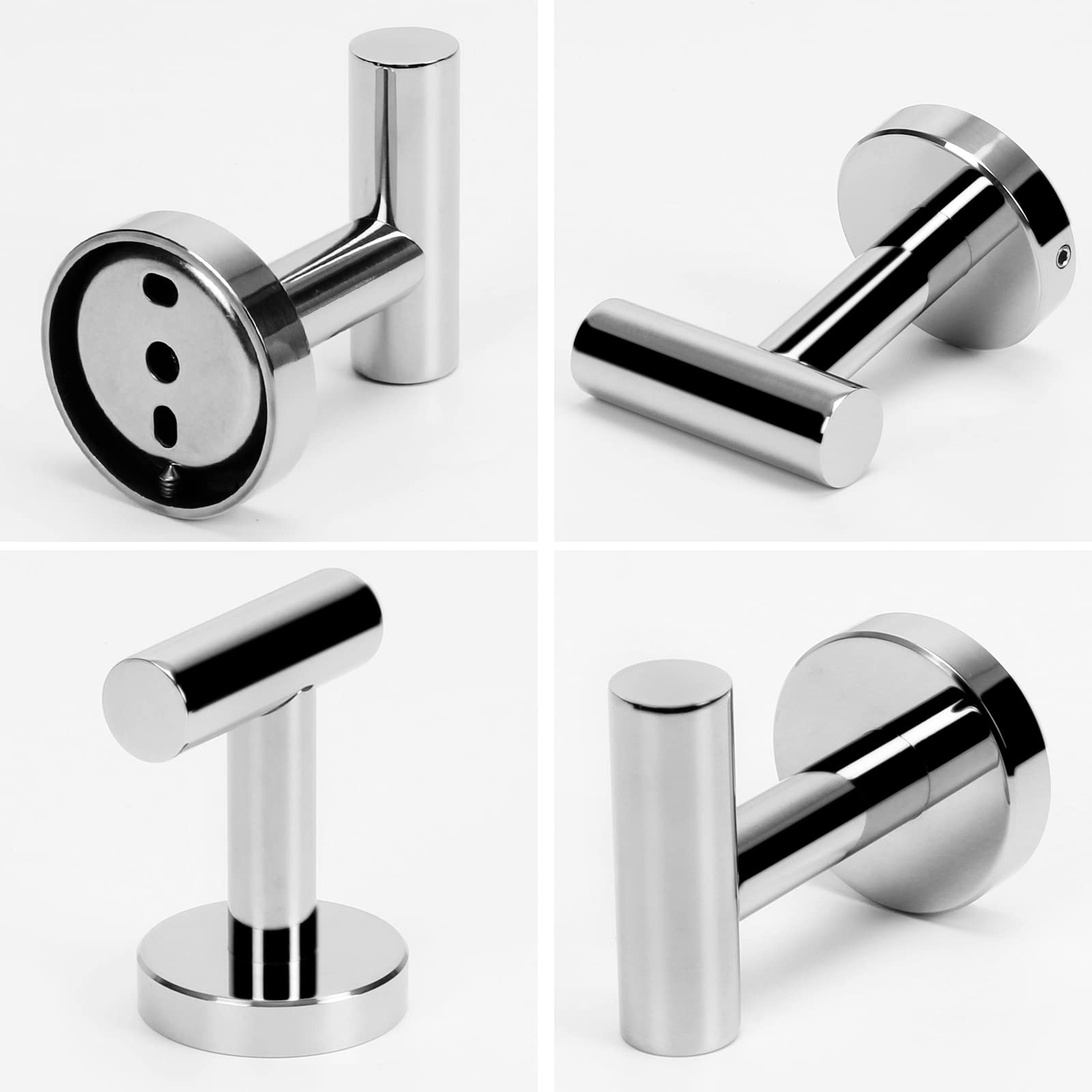 Bird Cage Accessories: 2 Pcs Wall Mount Bathroom Towel Hooks Holder Cloth Hanger Hook Kitchen Door Hanger Poliched Chrome