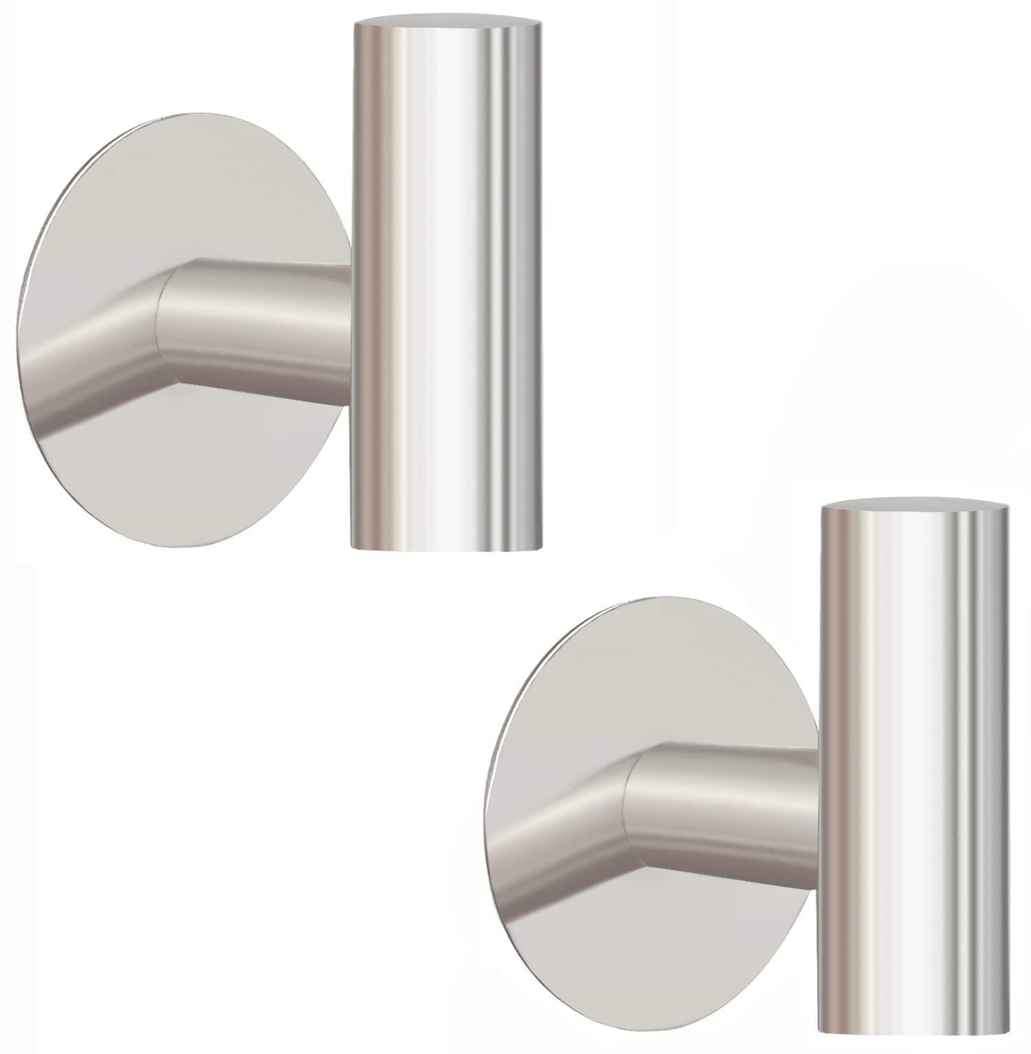Audio Accessories: 2 Pcs Wall Mount Self Adhesive Bathroom Towel Hooks Holder Cloth Hanger Hook Door Hanger Brushed Nickel