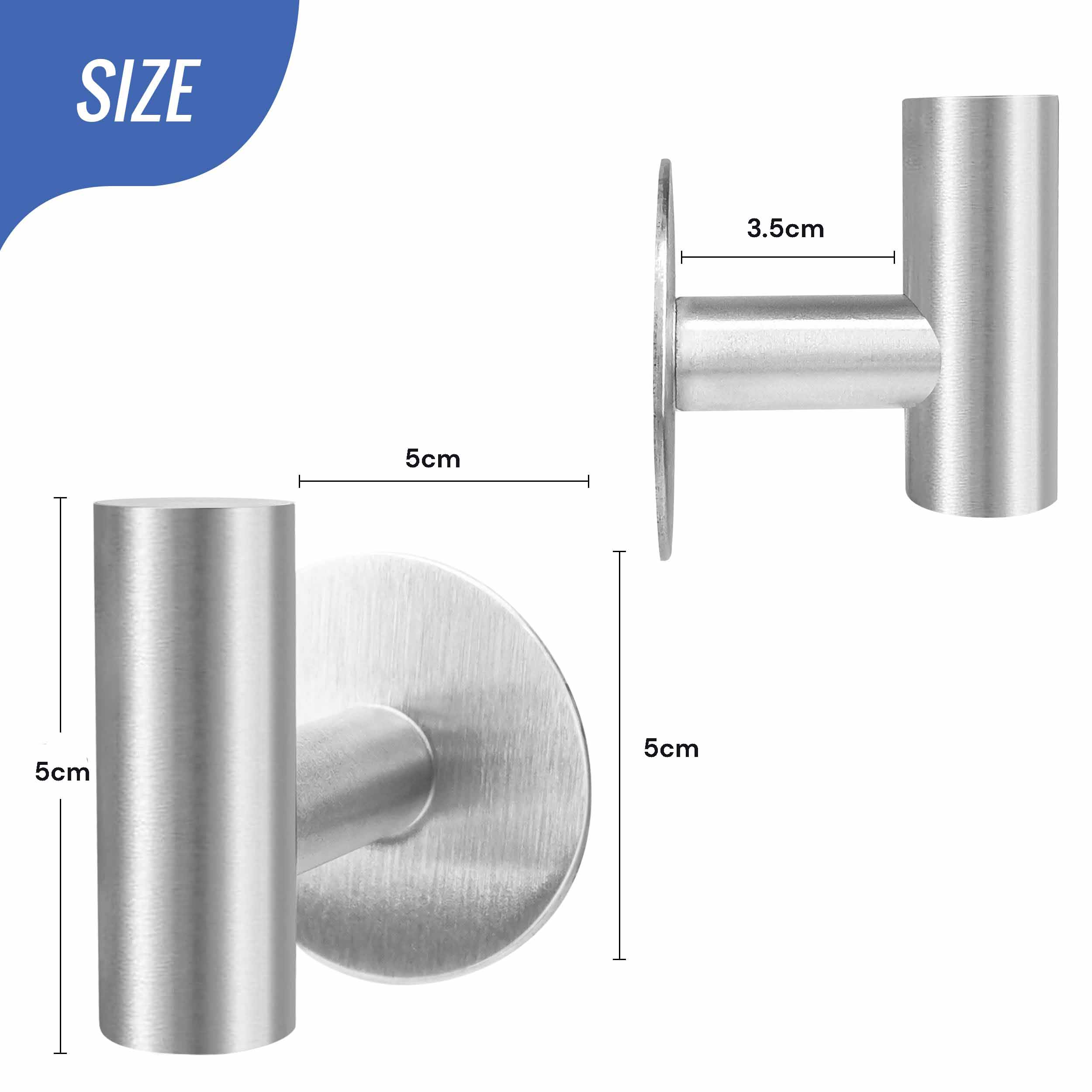 Audio Accessories: 2 Pcs Wall Mount Self Adhesive Bathroom Towel Hooks Holder Cloth Hanger Hook Door Hanger Brushed Nickel