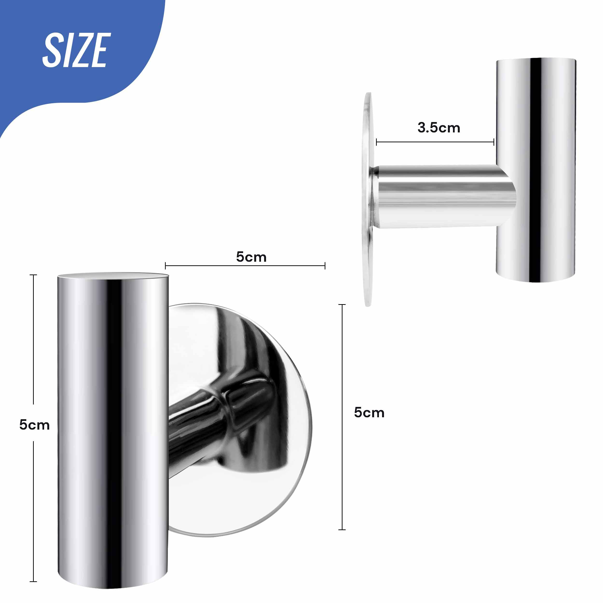 Audio Accessories: 2 Pcs Wall Mount Self Adhesive Bathroom Towel Hooks Holder Cloth Hanger Hook Door Hanger Poliched Chrome