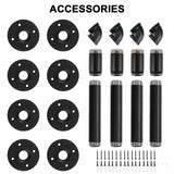 Kitchen & Bathroom DIY: 4PCS Pipe Floating Shelf Bracket Industrial Pipe Shelf Bracket Mounting Bracket Storage Racks Decor