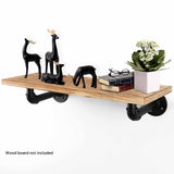 Kitchen & Bathroom DIY: 4PCS Pipe Floating Shelf Bracket Industrial Pipe Shelf Bracket Mounting Bracket Storage Racks Decor