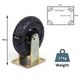 Gymnastics: 4x 6 Inch Castor Caster 2x swivel 2x fixed Pneumatic Tyres Wheels  Trolley Cart Wheelbarrow