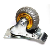 Utility Trolleys: 4x 3" Heavy Duty Industrial 2x Swivel Brake + 2x fixed Caster Wheel Wheels Castor 500KG Trolley