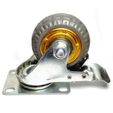 Utility Trolleys: 4x 3" Heavy Duty Industrial 2x Swivel Brake + 2x fixed Caster Wheel Wheels Castor 500KG Trolley