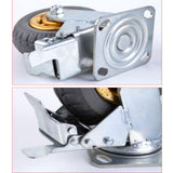 Utility Trolleys: 4x 8" Heavy Duty Industrial 2x Swivel Brake + 2x fixed Caster Tyre Tyres Wheel Wheels Castor 1000KG Trolley