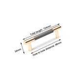 Kitchen & Bathroom DIY: Gold Solid Modern Design Furniture Kitchen Cabinet Handles Drawer Bar Handle Pull 96mm