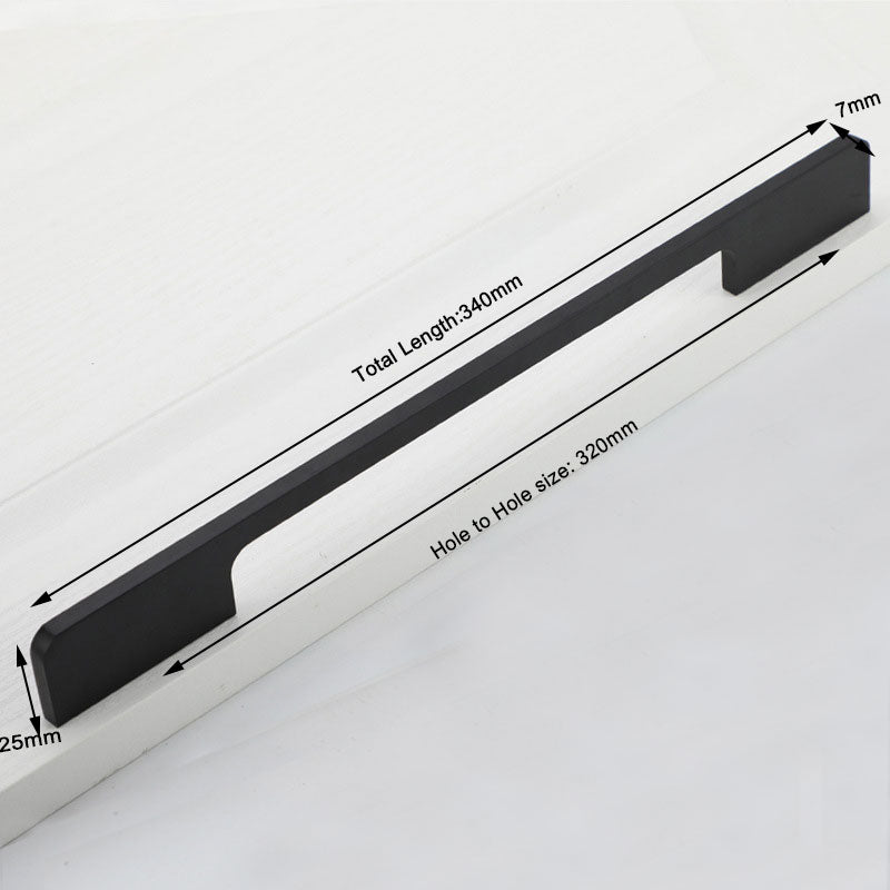 Kitchen & Bathroom DIY: Slim Design Kitchen Cabinet Handles Drawer Bar Handle Pull Black 320MM
