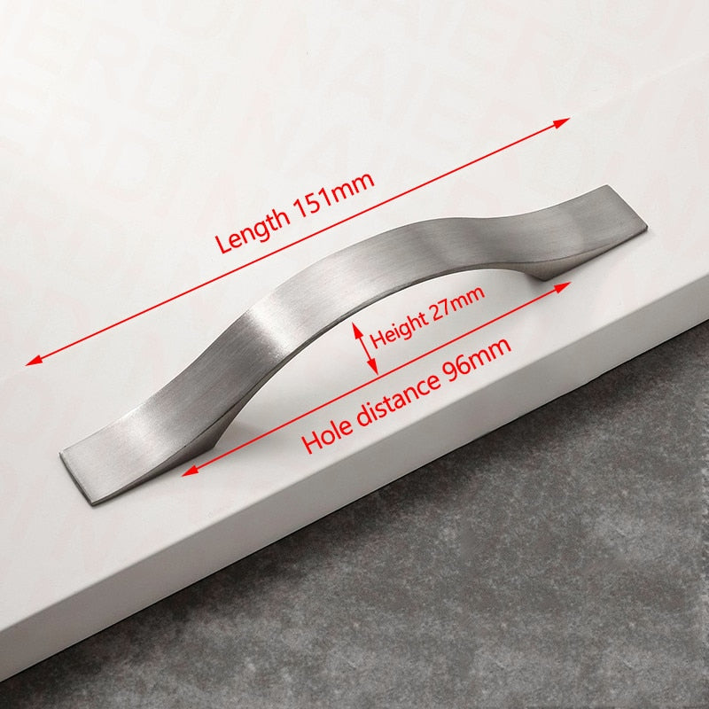 Door Hardware: 96mm Brushed Silver Furniture Kitchen Bathroom Cabinet Handles Drawer Bar Handle Pull Knob