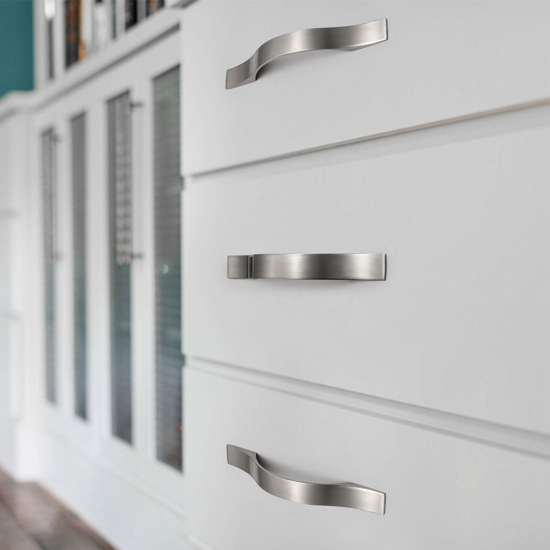 Door Hardware: 96mm Brushed Silver Furniture Kitchen Bathroom Cabinet Handles Drawer Bar Handle Pull Knob