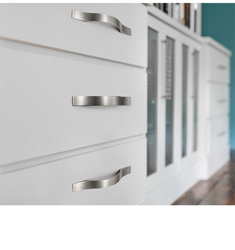Door Hardware: 96mm Brushed Silver Furniture Kitchen Bathroom Cabinet Handles Drawer Bar Handle Pull Knob