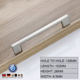 Kitchen & Bathroom DIY: Brushed Nickel Kitchen Door Cabinet Drawer Handle Pulls 128MM