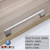 Door Hardware: Brushed Nickel Kitchen Door Cabinet Drawer Handle Pulls 160MM