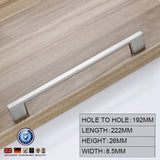 Kitchen & Bathroom DIY: Brushed Nickel Kitchen Door Cabinet Drawer Handle Pulls 192MM