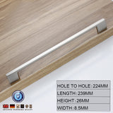 Door Hardware: Brushed Nickel Kitchen Door Cabinet Drawer Handle Pulls 224MM