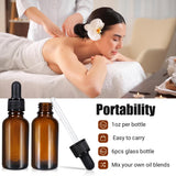 10ml (5 Pack) Amber Glass Dropper Bottle Liquid Essential Oils Bottle Bottles Leakproof Glass Tincture Bottles