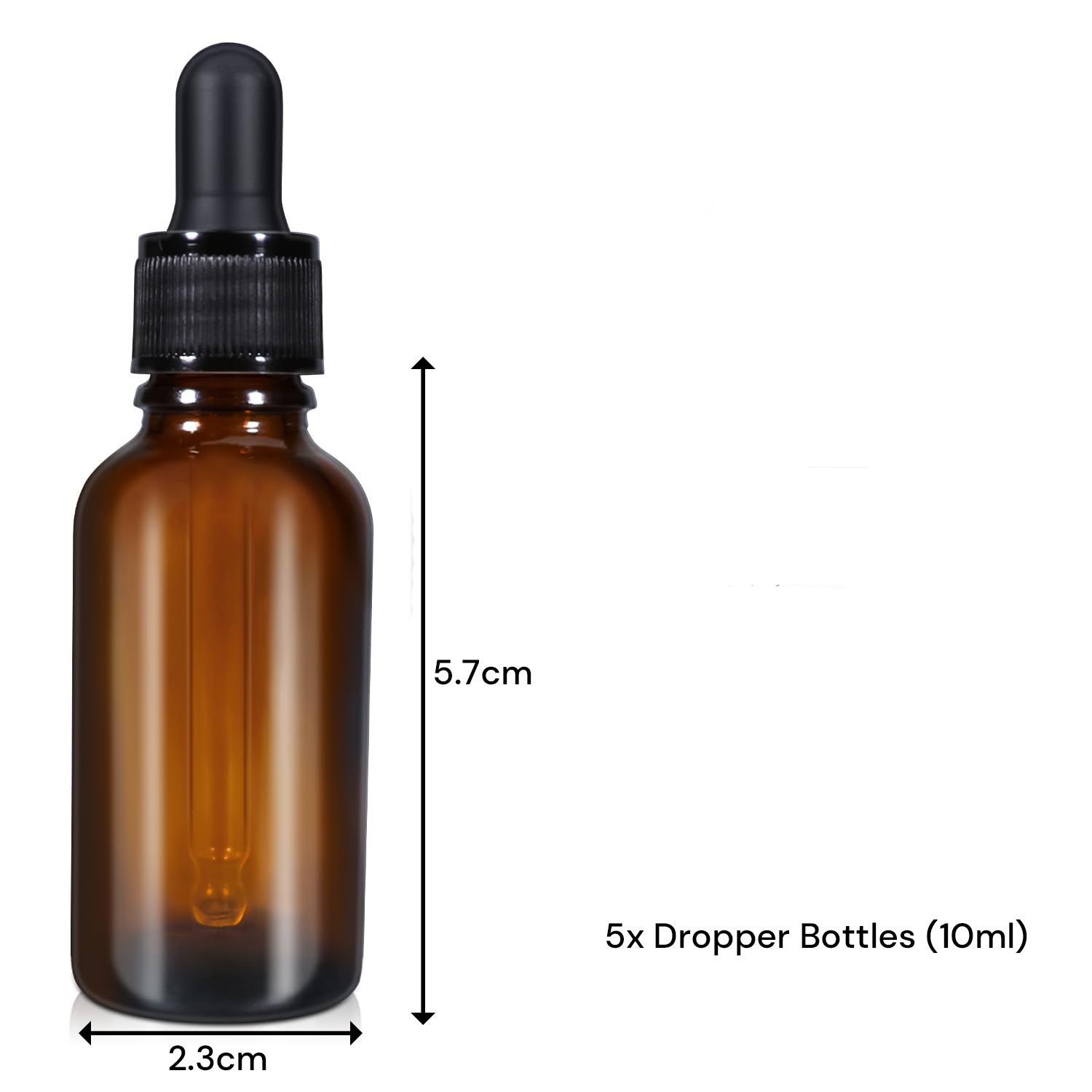Massage Oils: 10ml (5 Pack) Amber Glass Dropper Bottle Liquid Essential Oils Bottle Bottles Leakproof Glass Tincture Bottles