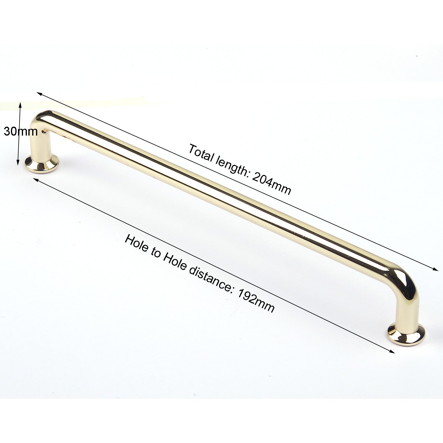 Kitchen & Bathroom DIY: 192mm Polished gold Furniture Kitchen Bathroom Cabinet Handles Drawer Bar Handle Pull Knob