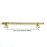 Building Materials: Gold Solid Zinc Kitchen Cabinet Handles Drawer Bar Handle Pull 128mm