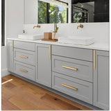 Kitchen & Bathroom DIY: Solid Zinc Furniture Kitchen Bathroom Cabinet Handles Drawer Bar Handle Pull Knob Gold 128mm