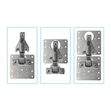 Audio Accessories: 6 Pcs Kitchen Cupboard Door Cabinet Hinges Repair Plate Brackets Kit Fixing Screws