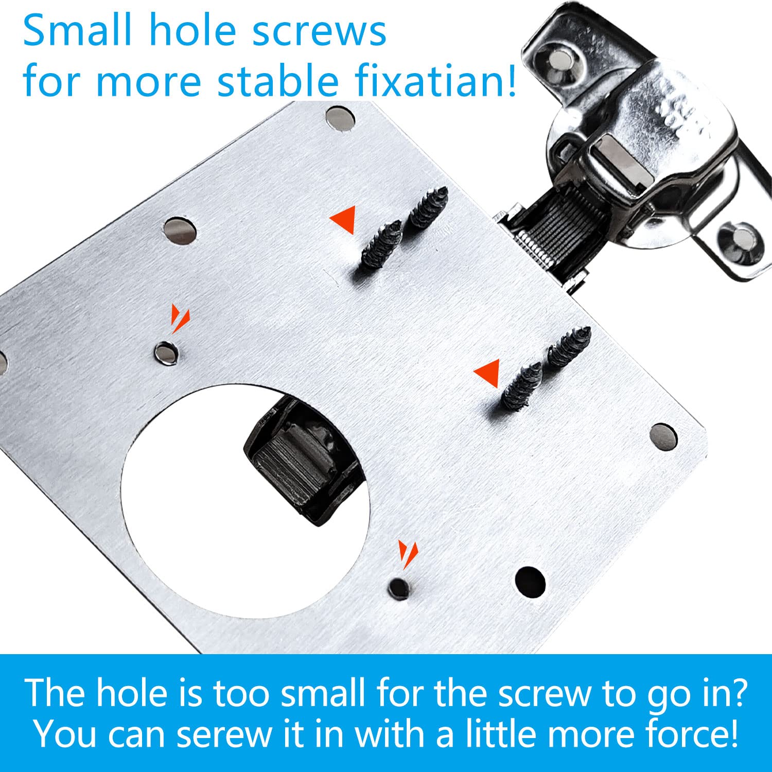 Audio Accessories: 6 Pcs Kitchen Cupboard Door Cabinet Hinges Repair Plate Brackets Kit Fixing Screws