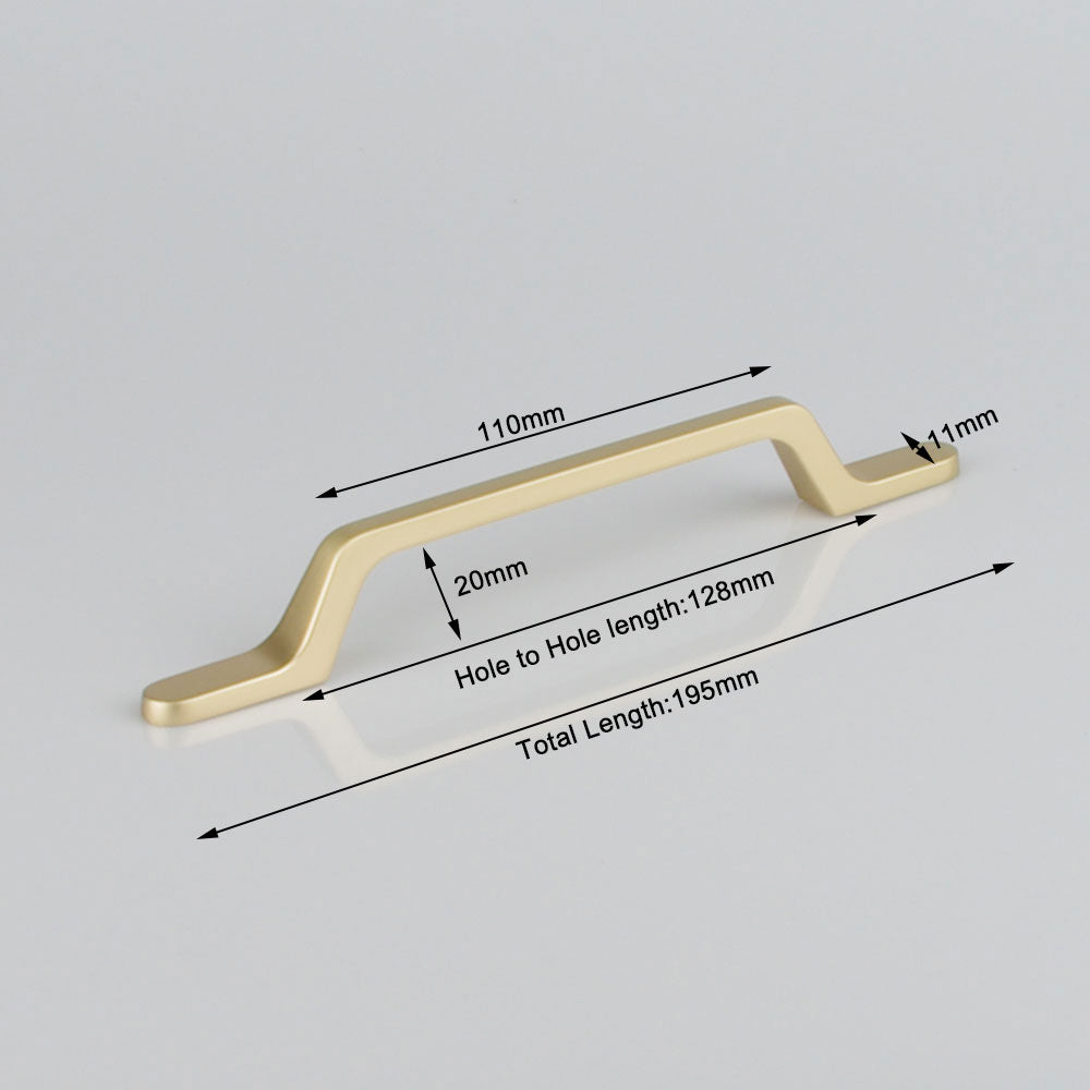 Kitchen & Bathroom DIY: Gold Zinc Kitchen Cabinet Handles Drawer Bar Handle Pull 128mm