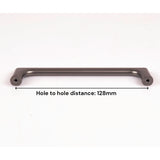 Kitchen & Bathroom DIY: Black Zinc Kitchen Cabinet Handles Drawer Bar Handle Pull 128mm