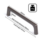 Kitchen & Bathroom DIY: Black Zinc Kitchen Cabinet Handles Drawer Bar Handle Pull 128mm