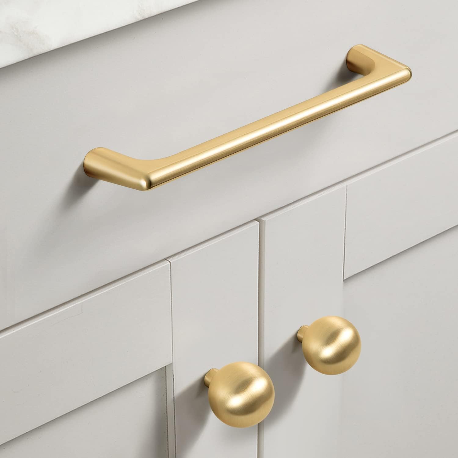 Kitchen & Bathroom DIY: Gold Zinc Kitchen Cabinet Handles Drawer Bar Handle Pull 192mm
