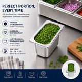 Commercial Stainless Steel GN 1/9 100mm Deep Gastronorm Bain Marie Buffet Steam Table Food Pan