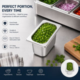 Commercial Stainless Steel GN 1/9 150mm Deep Gastronorm Bain Marie Buffet Steam Table Food Pan