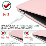 Cases & Skins: Suitable for  MacBook Air 13 Inch Case 2022 2021 2020 2019 2018, A1932, A2179, A2337 Shell Case Keyboard Cover