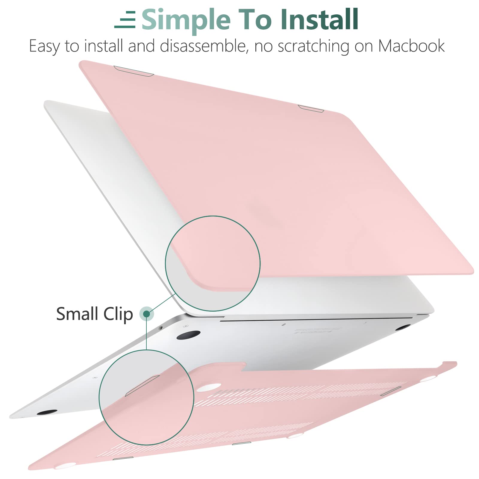 Cases & Skins: Suitable for  MacBook Air 13 Inch Case 2022 2021 2020 2019 2018, A1932, A2179, A2337 Shell Case Keyboard Cover