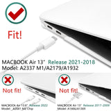 Cases & Skins: MacBook Air 13 Inch Case 2020 2019 2018, A1932, A2179, A2337 Shell Case Keyboard Cover Clear