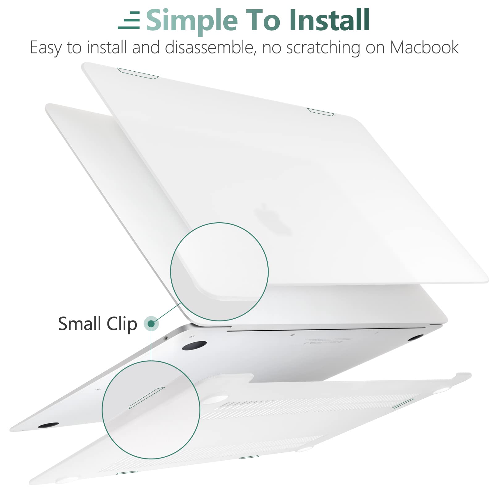 Cases & Skins: MacBook Air 13 Inch Case 2020 2019 2018, A1932, A2179, A2337 Shell Case Keyboard Cover Clear