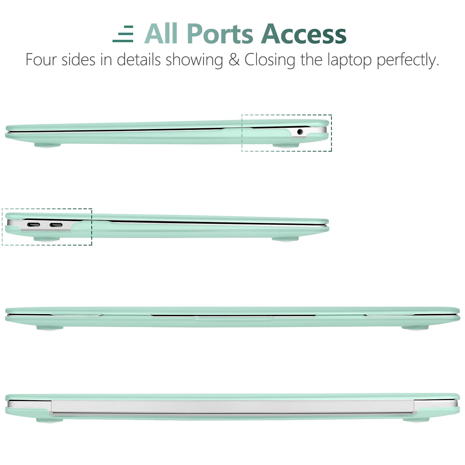 Cases & Skins: MacBook Air 13 Inch Case 2020 2019 2018, A1932, A2179, A2337 Shell Case Keyboard Cover Green