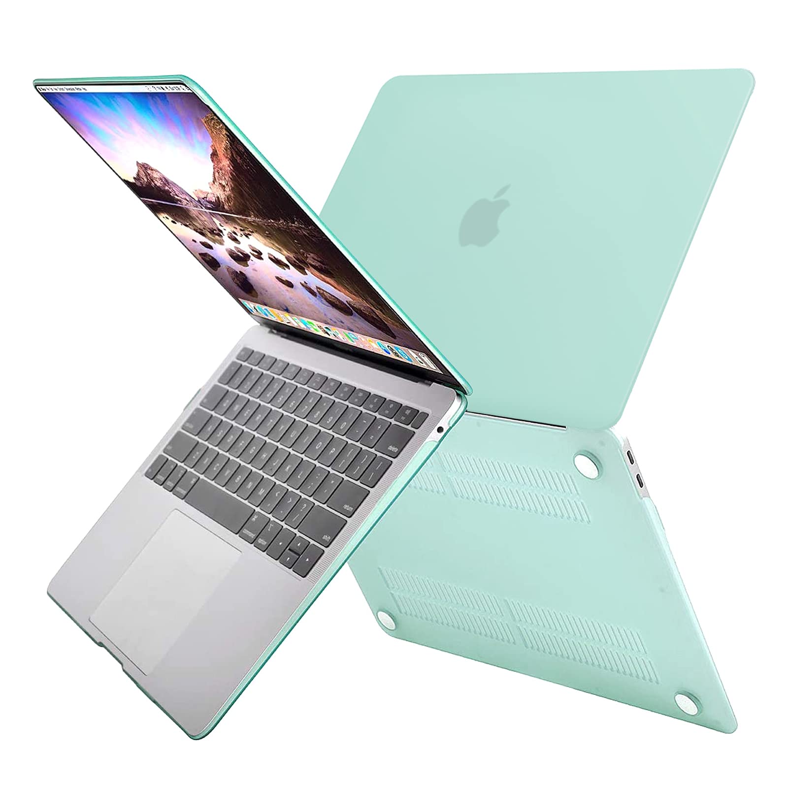 Cases & Skins: MacBook Air 13 Inch Case 2020 2019 2018, A1932, A2179, A2337 Shell Case Keyboard Cover Green