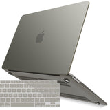 Cases & Skins: Suitable for  MacBook Air 13 Inch Case 2022 2021 2020 2019 2018, A1932, A2179, A2337 Shell Case Keyboard Cover Grey
