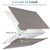 Cases & Skins: Suitable for  MacBook Air 13 Inch Case 2022 2021 2020 2019 2018, A1932, A2179, A2337 Shell Case Keyboard Cover Grey