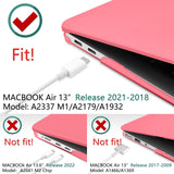 Cases & Skins: MacBook Air 13 Inch Case 2020 2019 2018, A1932, A2179, A2337 Shell Case Keyboard Cover Pink