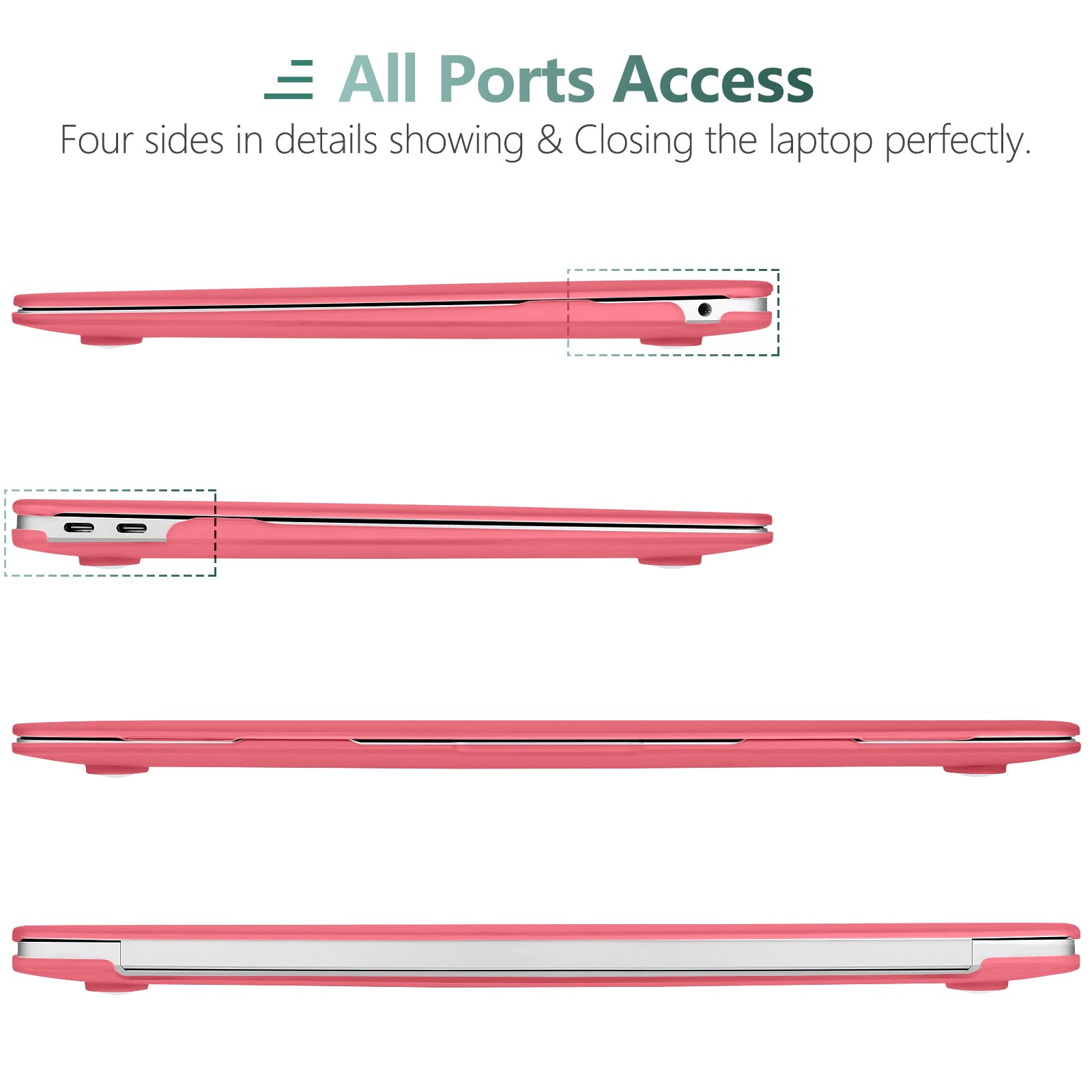 Cases & Skins: MacBook Air 13 Inch Case 2020 2019 2018, A1932, A2179, A2337 Shell Case Keyboard Cover Pink
